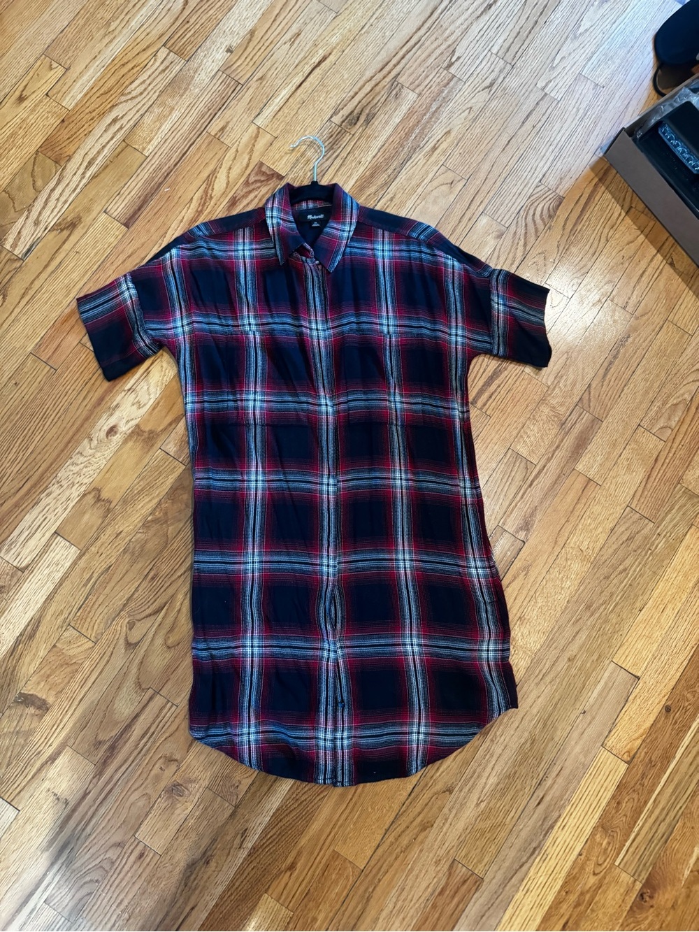 Madewell Short-Sleeve flannel shirt dress